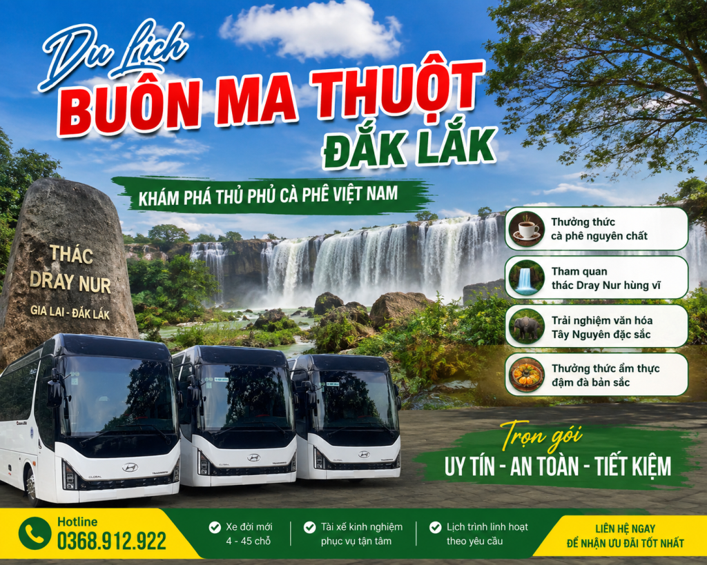 Giá Thuê Xe Đi Buôn Mê Thuột Dak Lak Xe 4-45 Chỗ | Cập Nhật Mới Nhất 2026 1 Giá Thuê Xe Đi Buôn Mê Thuột Dak Lak Xe 4-45 Chỗ | Cập Nhật Mới Nhất 2026